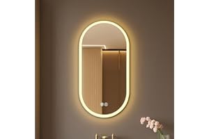 Maeklon 24X36 in Oval LED Bathroom Mirror with Lights, Anti-Fog Dimmable 3 Colors, Wall Mounted Vanity Mirror, Lighted Mirror