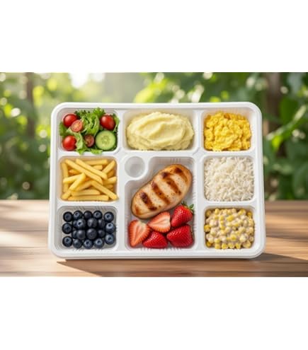 Amazon.com: ASK WHOLESALE 9-Compartment Disposable Plates, Dinner