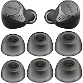 Replacement Eartips Compatible with Jabra Elite 75t/ 65t/ Active/ 7 Pro | Compatible with Elite 3/ Elite 4 Earbuds, Silicone Earbuds Eartips Buds Cover Set