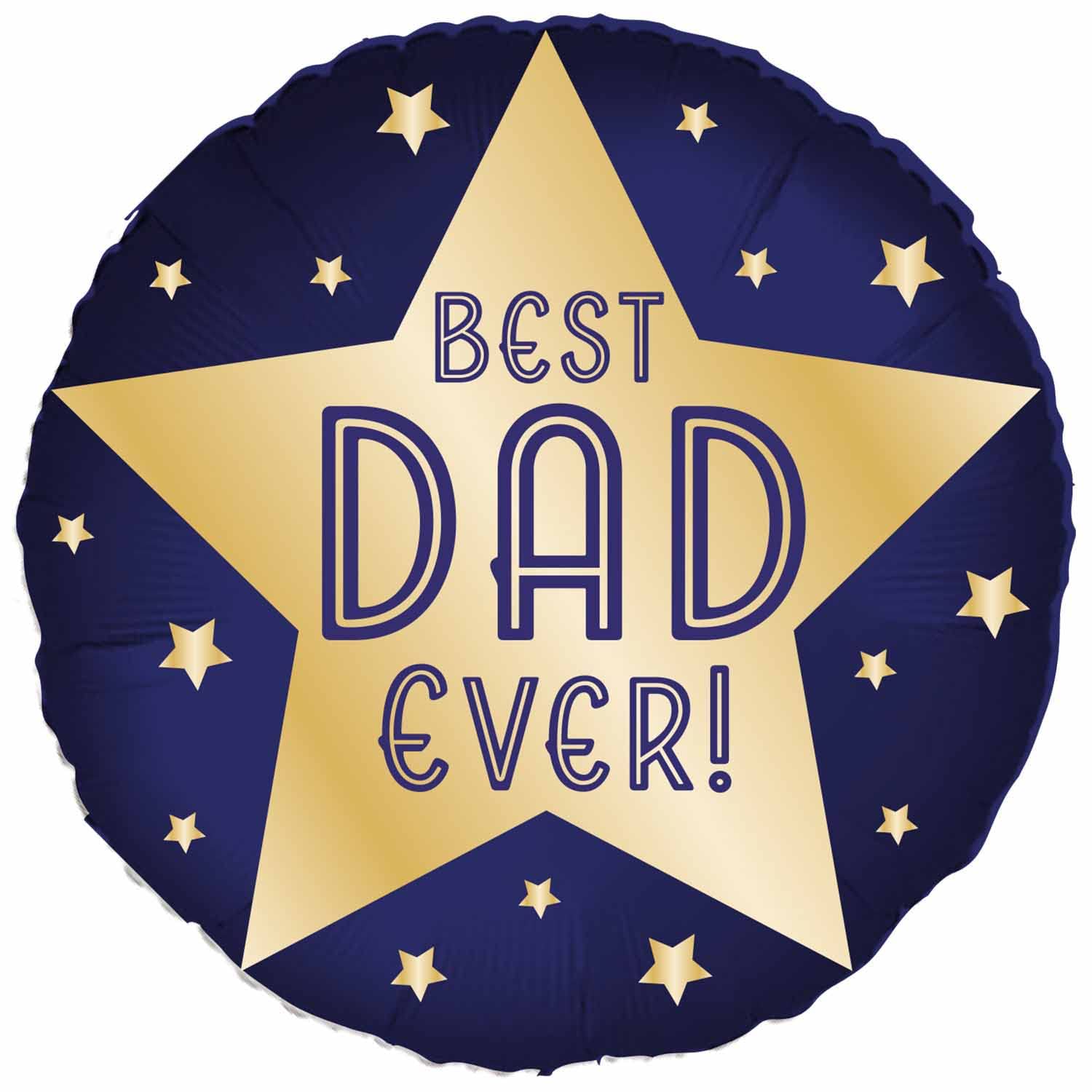amscan 9917133 - Round Shape Father's Day "BEST DAD EVER" Foil Party Balloon