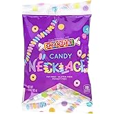 Smarties Candy Necklace - Bulk Candy - Gluten Free &amp; Vegan, Fruit Flavored, Hard Candy on Stretch String - Perfect for Birthdays &amp; Halloween Hard Candy - 4 Necklaces Per Bag 2.9 oz (Pack of 1)