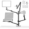 NEEWER Overhead Camera Stand Desk Mount Rig with 4 Boom Arms for Photography Video Light Ring Light Phone Mount Webcam Mic Compact DSLR for Live Streaming Broadcast Online Teaching Meeting, DS007