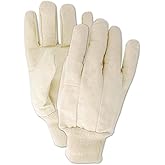 MAGID MultiMaster 8 oz. Clute Pattern Cotton Canvas Chore Gloves, 12 Pairs, Size Men's (Fits 9/Large) (T83)