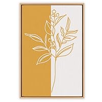 Framed Canvas Wall Art Abstract Flower Canvas Prints Home Artwork Decoration for Living Room,Bedroom - 16x24 inches