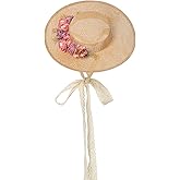 COSDREAMER Womens Victorian Hat Vintage Tea Party Sun Hat Flat