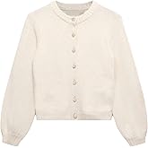 Korebow Womens Cardigan Sweaters Cropped Long Sleeve Button Knit Sweater Outerwear Casual Fall Trendy Jackets