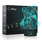 Giant Panda Bear 3D Illusion Lamps, Elstey 7 Color Changing Touch Table Desk LED Night Light Great Gifts for Kids