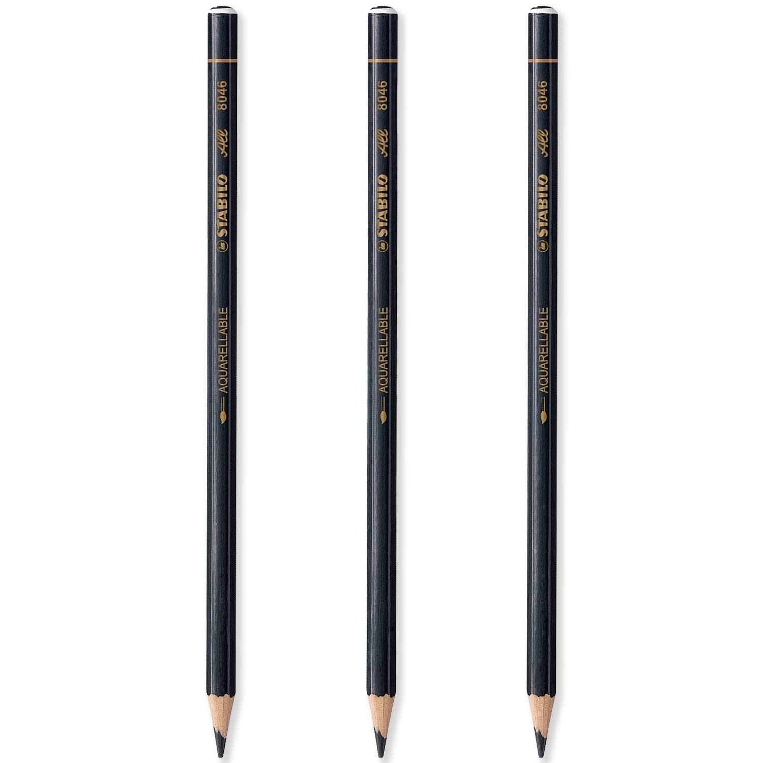 STABILO All Watercolour Effect Pencil - Black (3)