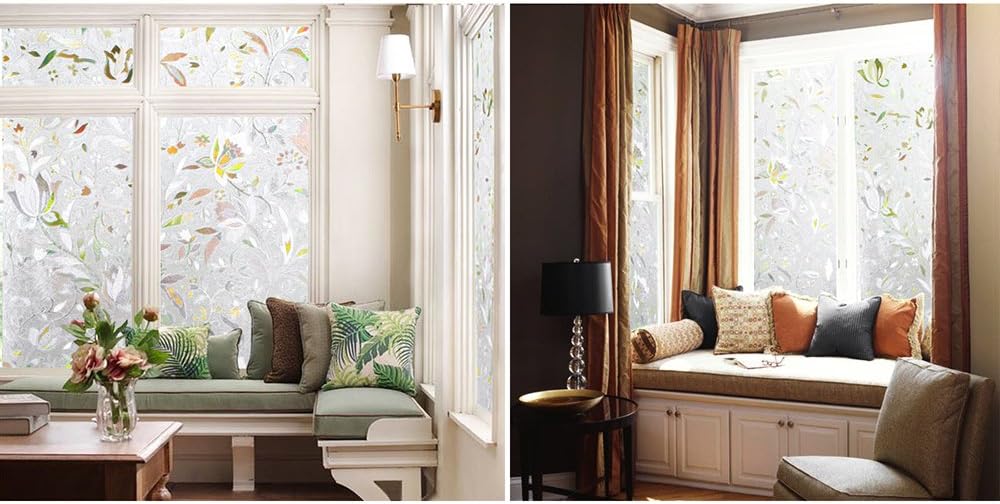 LEMON CLOUD Window Film Privacy, Frosted Opaque Glass Films, Non Adhesive Static Cling Heat Control, Tint Decorative Film - Image 4