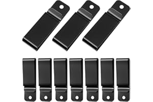 VICASKY 10Pcs Black Metal Belt Clip Single Hole Sheath Clip Buckle Iron Hooks for Belt Bag Leather Crafts DIY Bags Wallets Ou