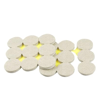 18 Pcs Furniture Round Shape Beige Tables Chairs Protection Pads Cushion