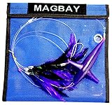 MagBay Lures Tuna Feather Daisy Chain with Bird Teaser - Purple & Black