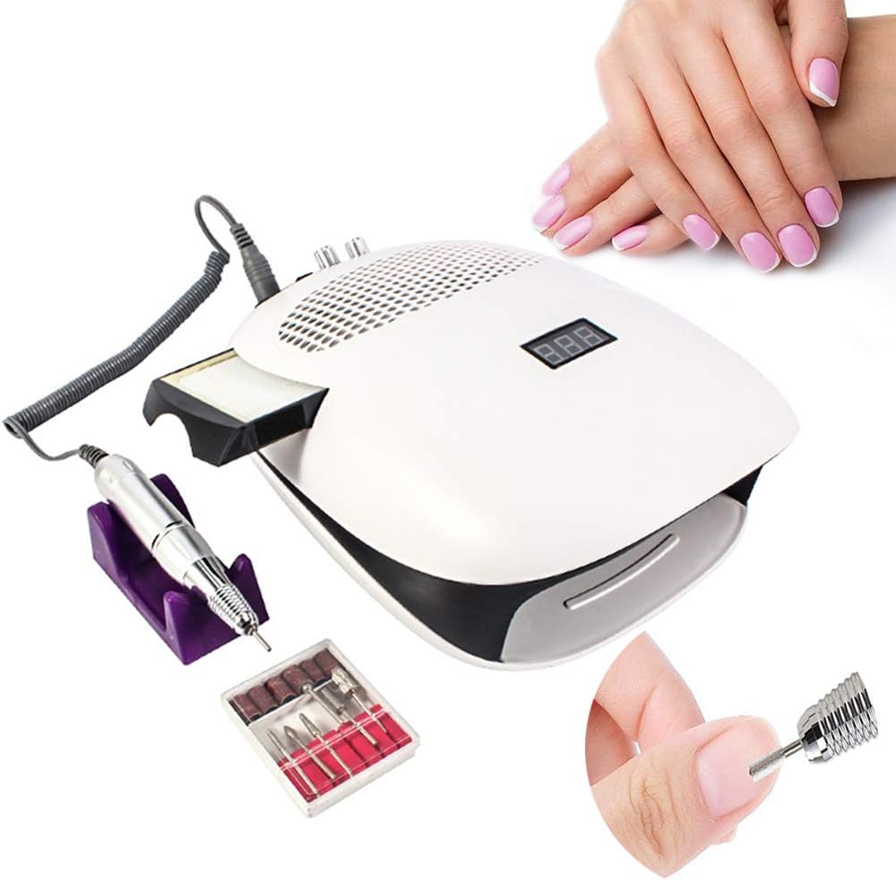 Electric Nail File Drill, Electric Nail Buffer Machine, with 6 Bits