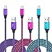 Samsung Galaxy Tablet Charger, Kakaly 3 Pack 6Ft Long Braided Nylon High Speed Fast Micro USB Quick Charging Cord for Samsung Galaxy S7 Edge S6, Grand Prime, Note 4 5, A7 A9, Tab Pro S2 A, More