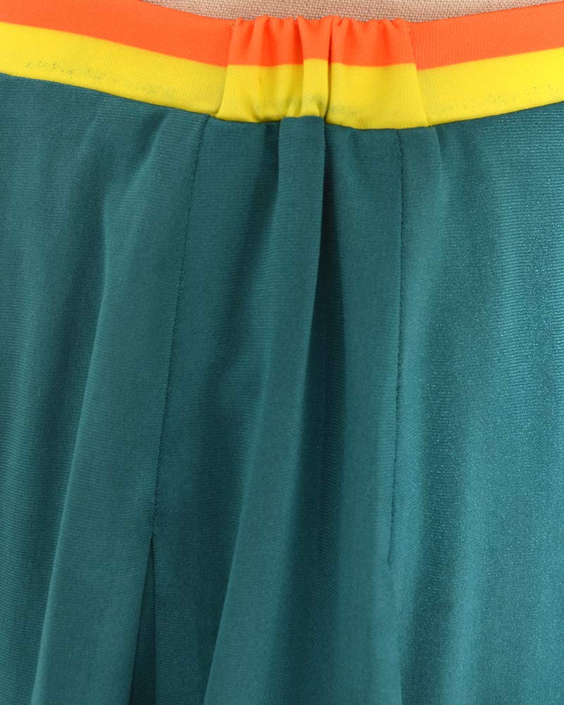 Haikyuu Women Cheerleader Costume Cheerleading Outfit Green Cheer Uniform Cosplay School Musical Party Fancy Dress