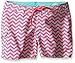 Kanu Surf Girls' Sassy UPF 50+ Quick Dry Beach Coverup Boardshort, Alexa Pink Chevron, Large (12/14)