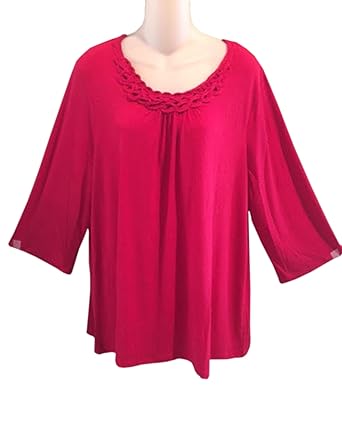 Maggie Barnes Catherine S Women S Plus Size Red Top Blouse 0 X 2 X