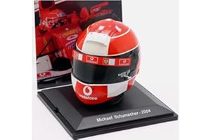 OPO 10 - Formula 1 Helmet Compatible with Ferrari F1: M. Schumacher Ferrari #1 World Champion 2004 - 1/5 Scale Spark - CAS33