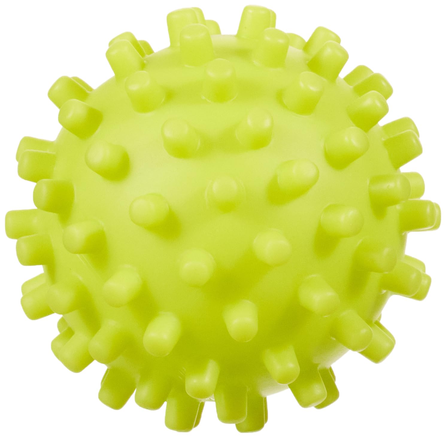 TRIXIE hedgehog ball for dogs, lime, ø 10 cm, 3429, vinyl, for fetching, with squeaker
