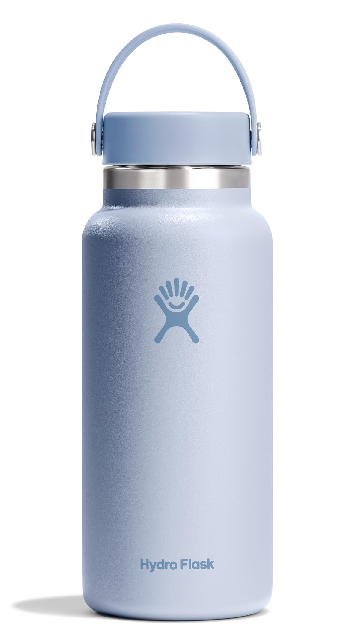 Hydro Flask Water Bottle - Insulated Stainless Steel - Wide Mouth Flex Lid, Non Spill, Leakproof and Refillable in 32 Oz Surf Blue Image
