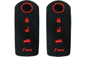 2Pcs Coolbestda Silicone Smart Key Fob Cover Case Remote Skin Keyless Jacket Holder Protector for Mazda 3 6 CX-7 CX-9 MX-5 Mi