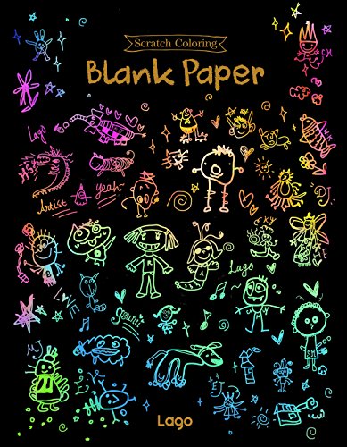 Lago Design Scratch Coloring, Children's Scratch ,Solid Plain SC-BP
