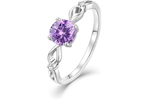 Raymard Promise Ring for Her Infinity Rings for Women 925 Sterling Silver Wedding Engagement Eternity Round Birthstone Create