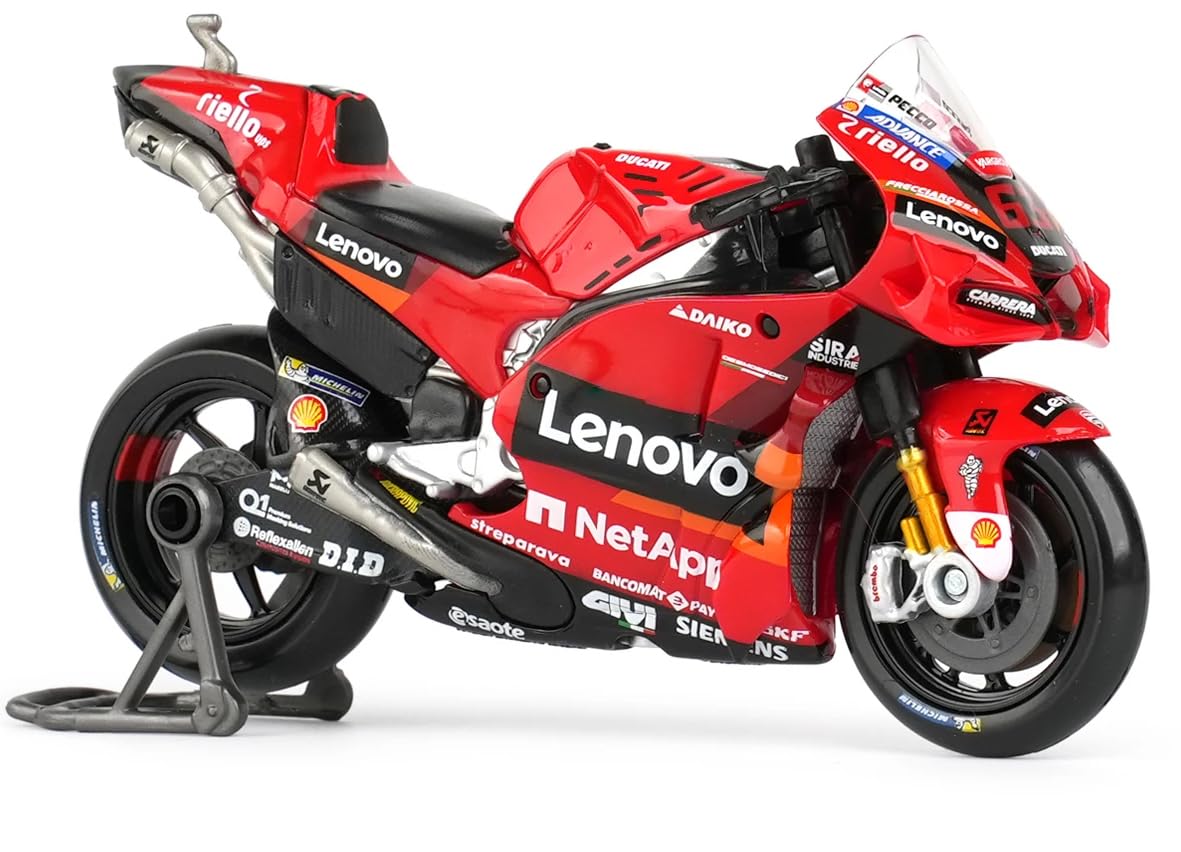 Photo 1 of Bburago 1/18 Scale 36391 - Ducati Desmosedici Motorcycle Moto GP - #63 F.Bagnaia & #43 J. Miller