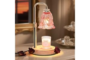DROYEK Candle Warmer Lamp with Timer Electric Adjustable Height Candle Warmer Dimmable Wax Warmer Lamp Jar Candles with 2 Bulbs for Home Decor & Office