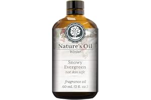 NATURE'S OIL Snowy Evergreen Fragrance Oil (60ml) For Diffusers, Candles, Home Scents, Linen Spray, Slime