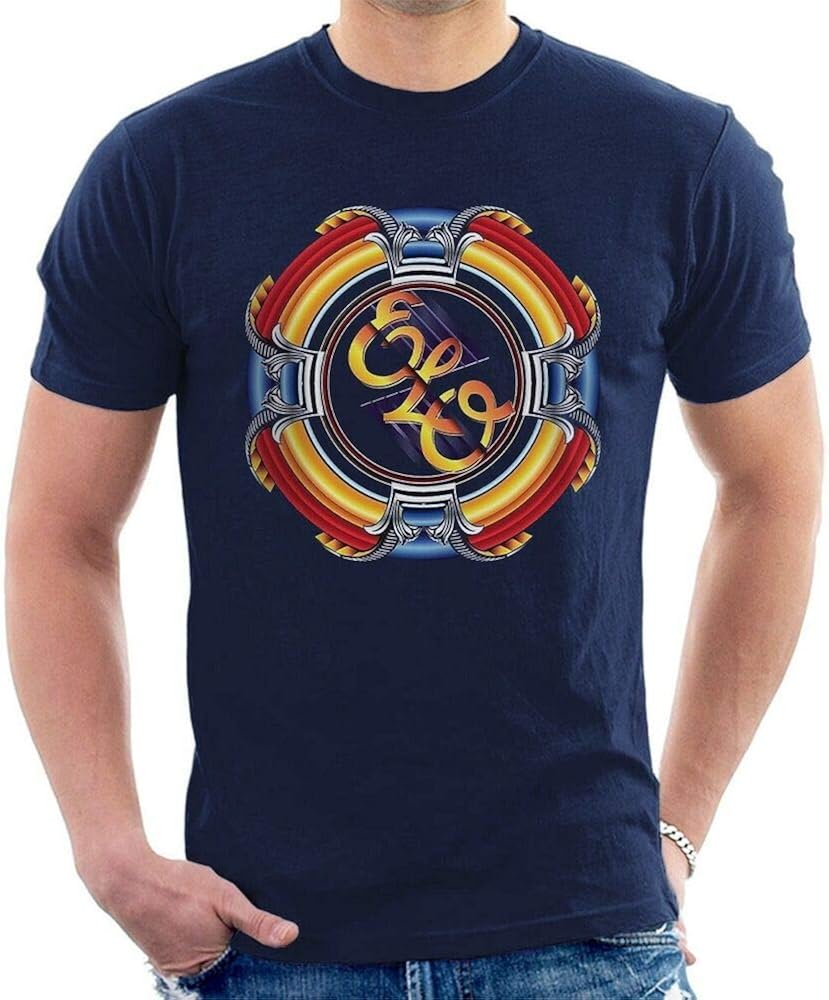 E.L.O. Electric Light Orchestra Logo Mens T-Shirt Elo Mr Blue Sky A59 Navy Blue XXL: Amazon.co 