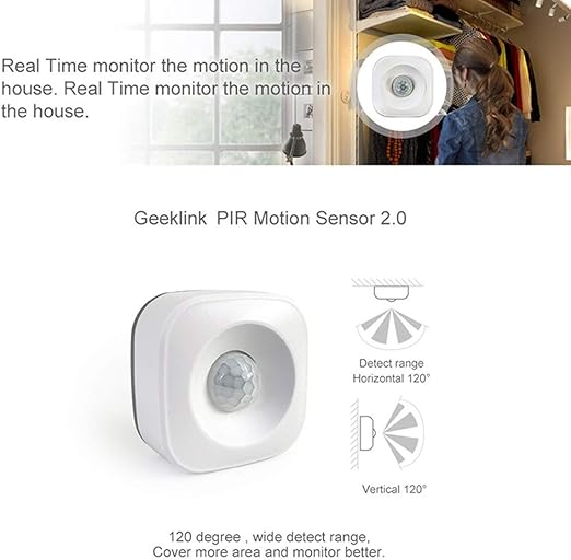 THINKELS-TECH Smart Life Detector de Movimiento PIR WiFi para la Oficina en casa, Alarma de Seguridad Compatible con Alexa Google Home: Amazon.es: Bricolaje y herramientas