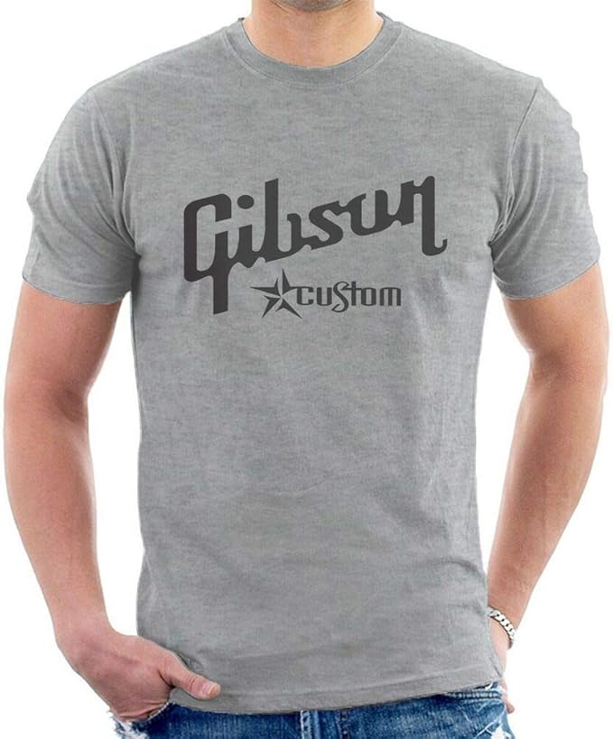 Gibson Customs Guitars TShirt Printed Tee Graphic Top for Men Shirt Amazon.co.uk Clothing