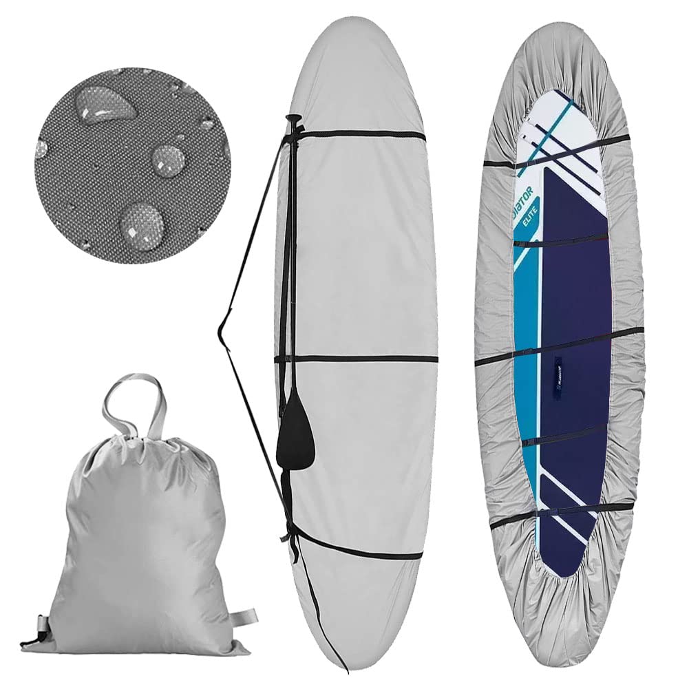 Opaltool Kayak Canoe Cover, 420D Waterproof Kayak Storage Cover with Bandages and Shoulder Straps, UV Protection Sunblock Shield Dust Cover for Fishing Boat/Kayak/Canoe/Paddle Board
