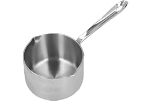 Stainless Steel Warmer Pan, Hot Milk Pot Chocolate Boiled Sugar Measuring Saucepan Warmer Coffee Cheese Melting with Pour Spo