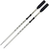 Cross Ballpoint Pen Refill, Black, Broad Point, 2-Pack Refill Set | Refill for Consistent Ink Flow, Quick-Drying, Writes 1 Mile or 5,500 Ft, Smudge-Free and Smear-Resistant Ink