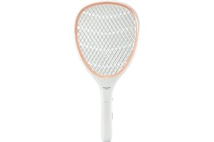 Faicuk Handheld Bug Zapper Racket Electric Fly Swatter (Champagne Pink)