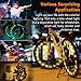 OUTDRSY [RGB] Bicycle Wheel Lights for Riding Bike at Night (Pack of 2), Waterproof Wheelchair Accessories LED Lights for Wheel with Bright 20 LEDs, A Thrilling Gift for Teens