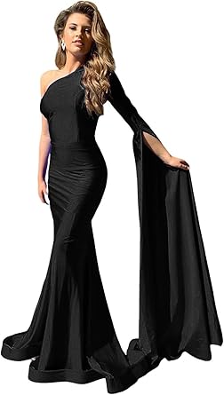 one shoulder occasion dress