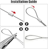 MIVIDE 50m 2mm 304 Stainless Steel Wire Rope Cable Aluminum Crimping Loop view 5