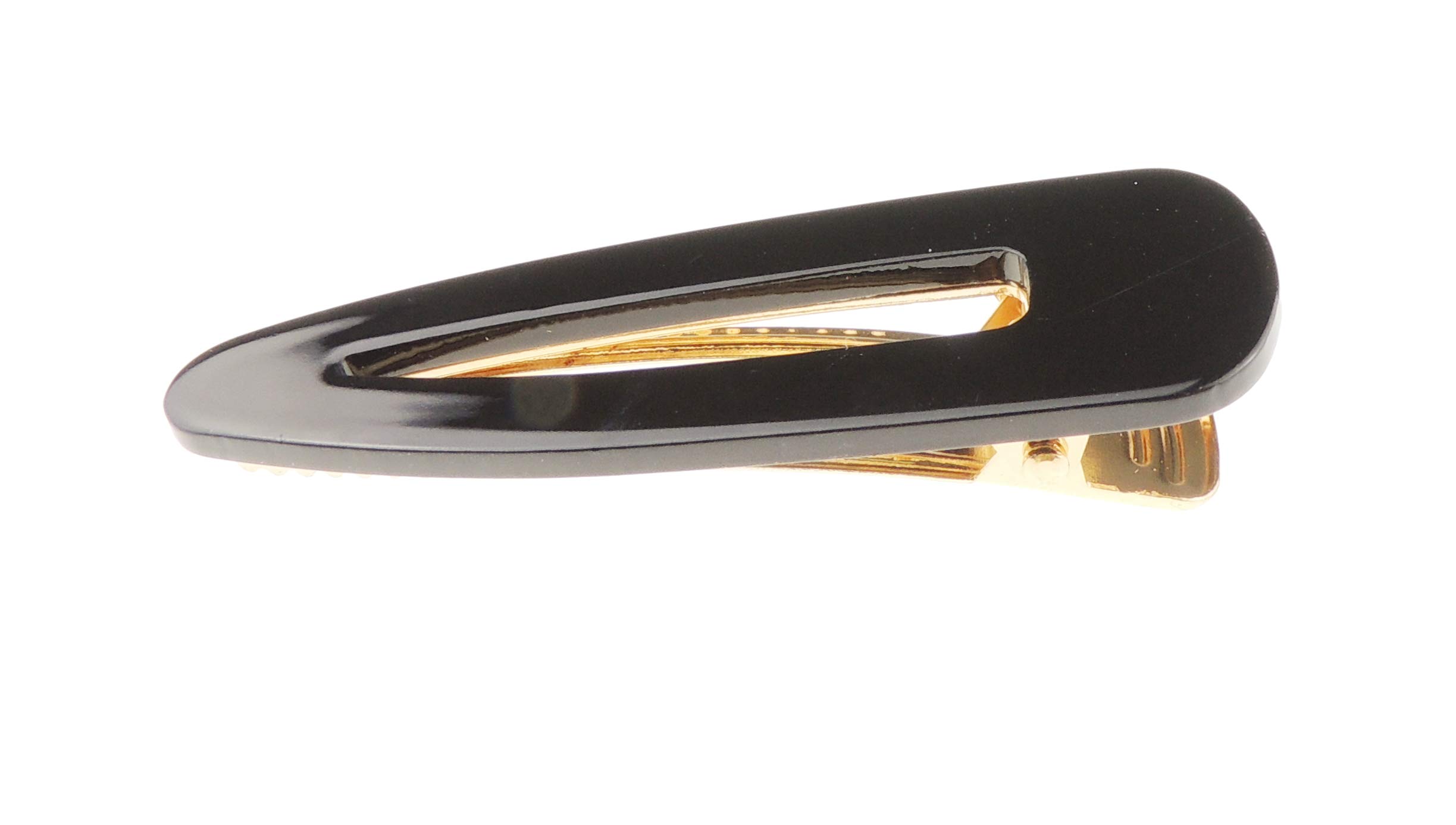 Girls Womens School Clips Barrettes Bobbles Accessories Hair Sectioning Fine Thick Grips Slides Grips Clips Sleepies Snap Bendies Small Croc Concord Alligator Hair Clip (Black)