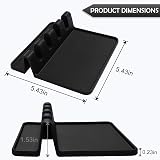 Sinnsally Silicone Cooking Utensil Rest with Drip Pad - Black Spoon Holder view 6