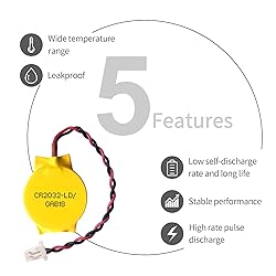 EEMB 10-Pack CMOS Battery CR2032 3V Lithium Battery