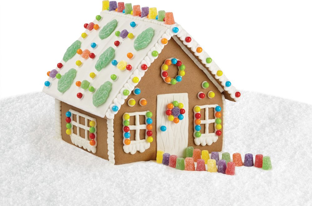 2104 1971 Wilton Ready To Decorate Gingerbread House Decorating Kit Tree Toppers