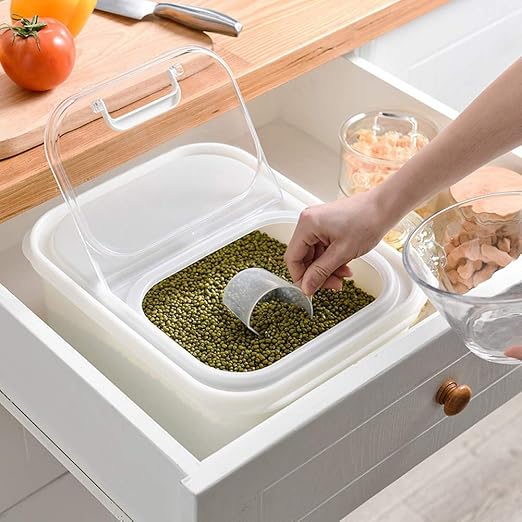 Amazon Com Plastic Sealing Flip Cover Shuttered Rice Storage Bin