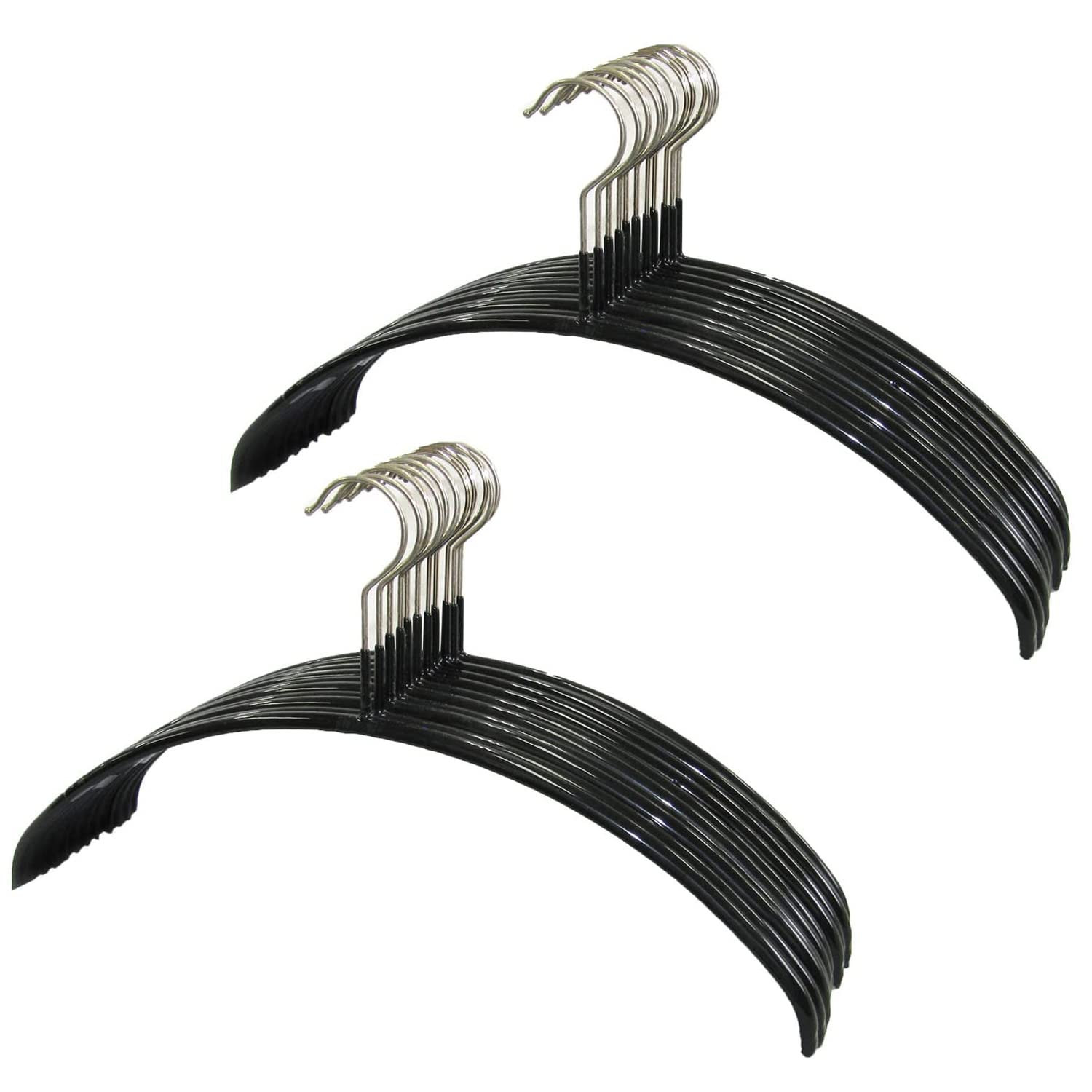 マワ すべり落ちない ハンガー 人体ハンガー ドイツ製 20本組 116066 ブラック 40×22×1cm 3120 10年保証商品画像