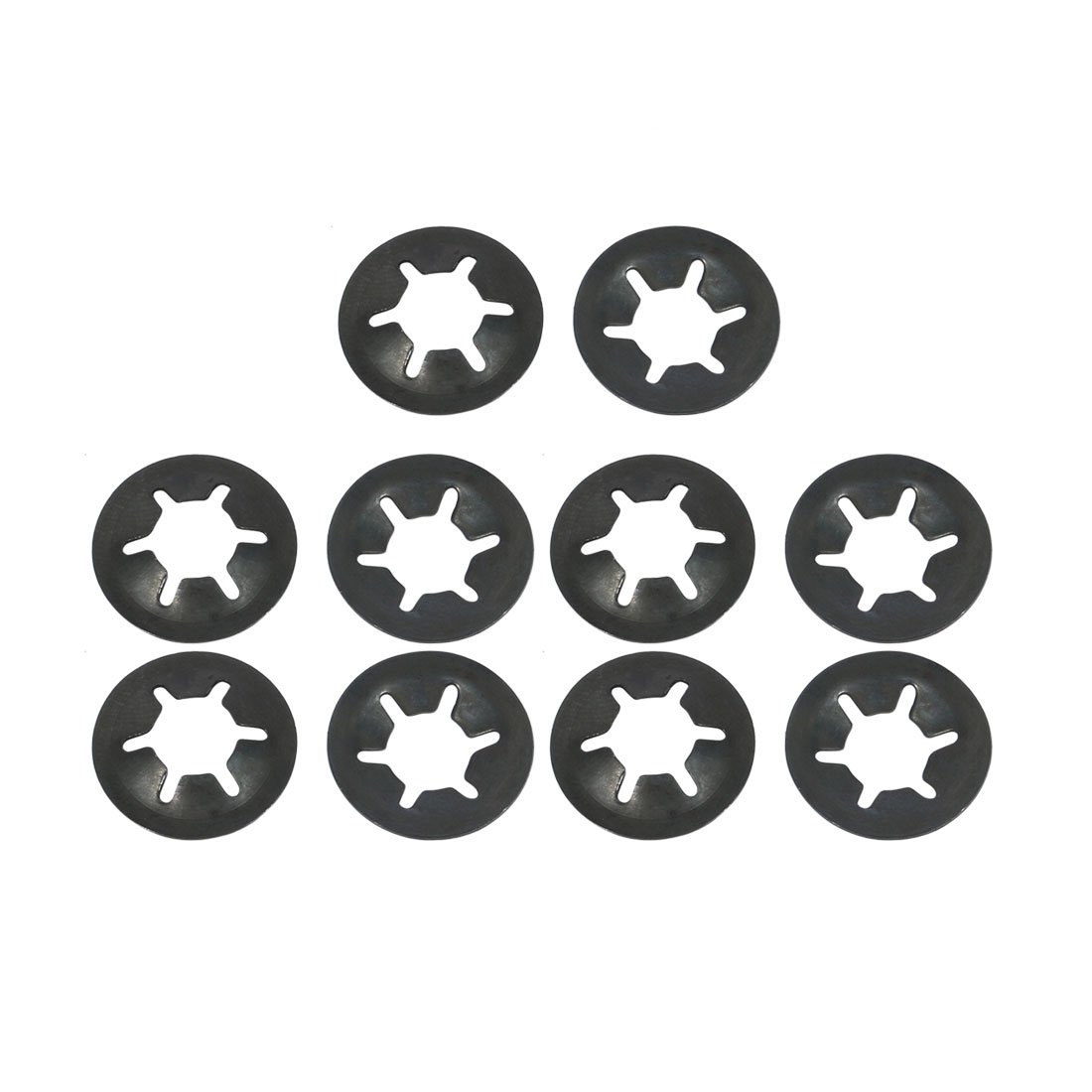 sourcingmap Internal Tooth Washers M8 x 18mm 65Mn Black Oxide Finish Push On Washer ing Clips Fastener 10pcs