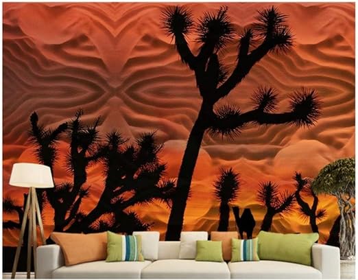 Zyzdsd Fond D Ecran Pour 3d Gres Desert Texture Chameau Silhouette