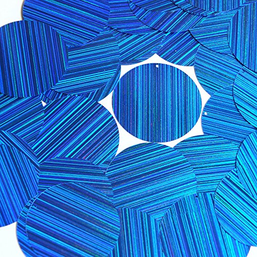 Sequin Round 1.5 inch Royal Blue City Lights Reflective Couture Loose Paillettes Made in USA.