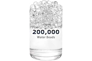 FALAMON 200,000 Clear Water Gel Beads for Vase Filler, Christmas Decoration, Wedding Centerpiece, Floating Candles, Planting, Floral Decoration